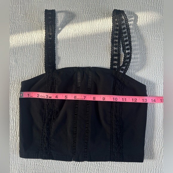 Blue Blush Fitted Sleeveless Bustier Tank Top Medium - Picture 4 of 8